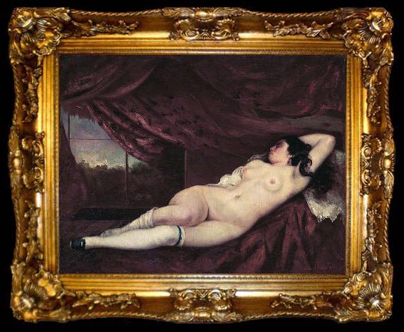 framed  Gustave Courbet Nude Reclining Woman, ta009-2